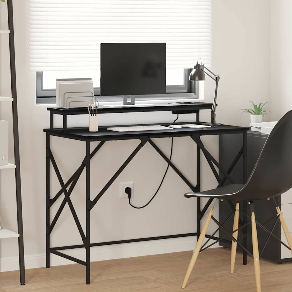 Black oak table 100 x 50 x 86.5 cm Engineered wood
