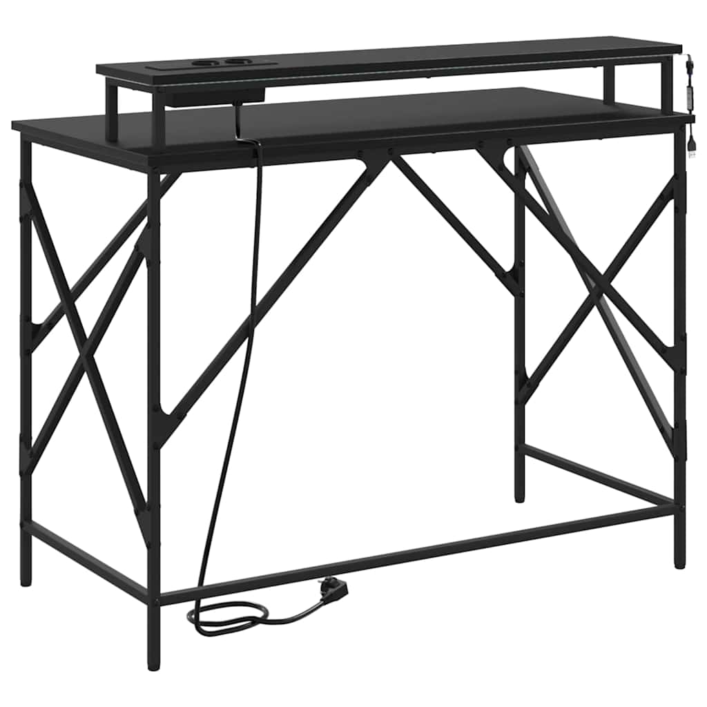 Black oak table 100 x 50 x 86.5 cm Engineered wood