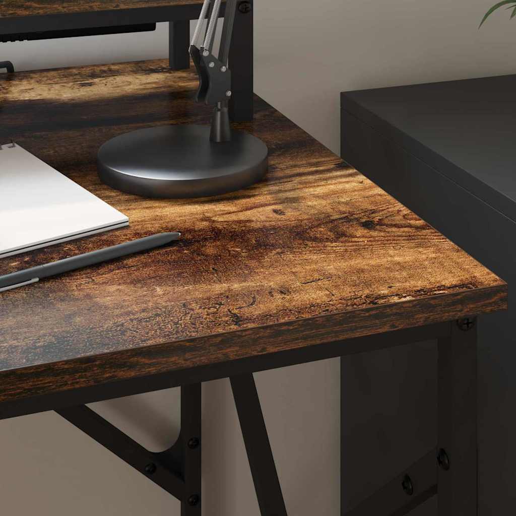 Smoked Oak Table 100 x 50 x 86.5 cm Engineered Wood