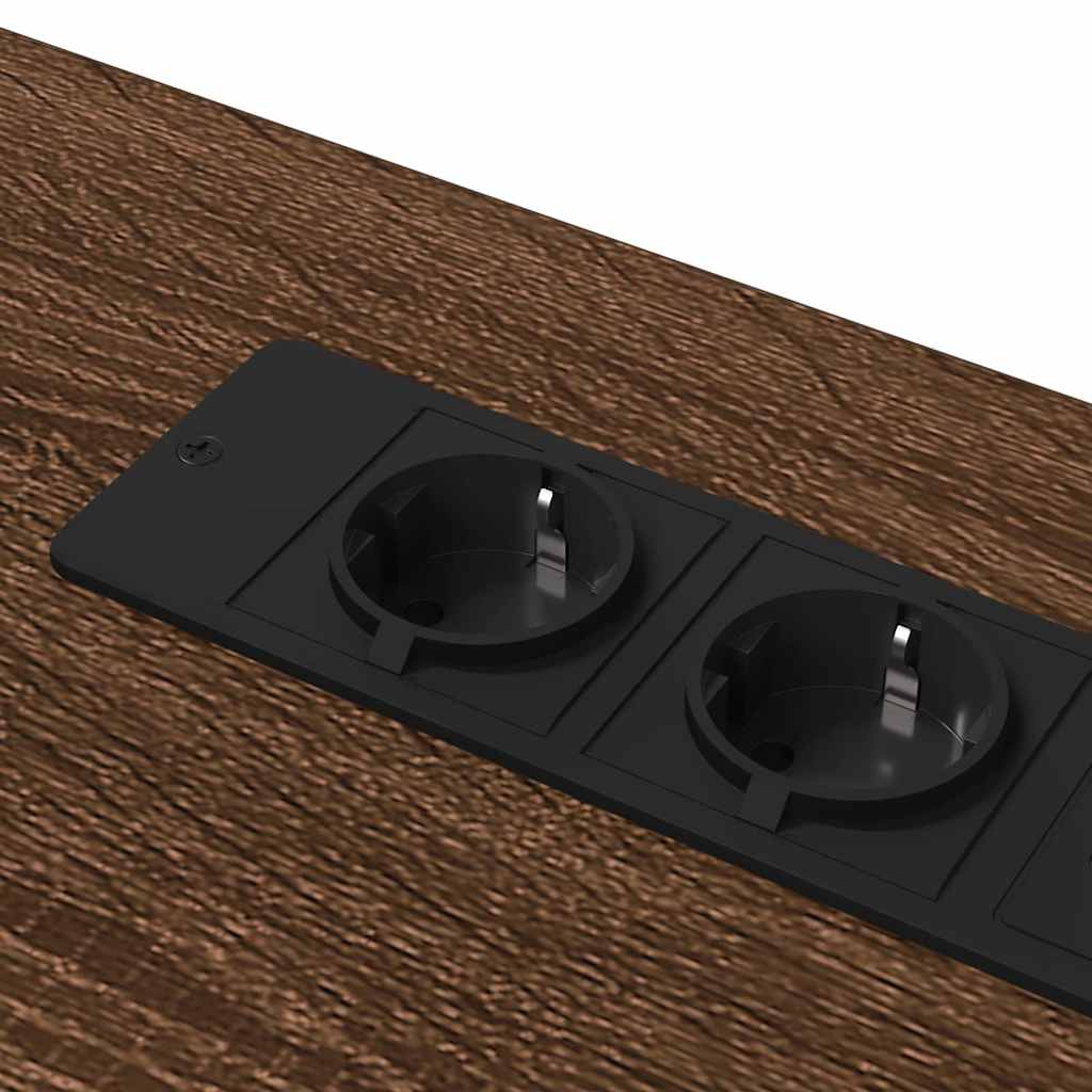 Brown Oak Table 100 x 50 x 86.5 cm Engineered Wood