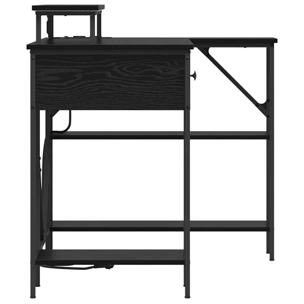 Stalas juoda ąžuolo 120 x 79 x 86.5 cm Apdirbta mediena