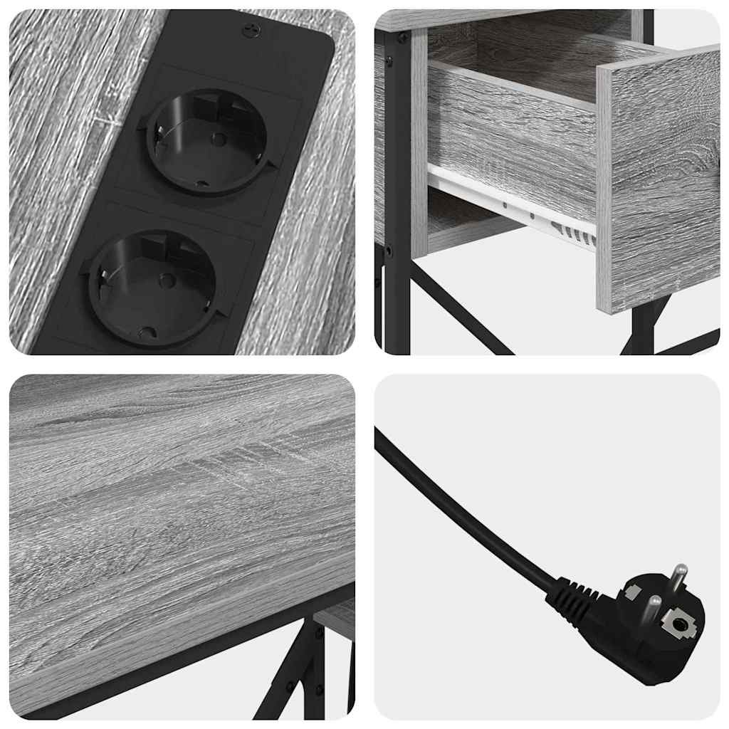Table Grey Sonoma Oak 120 x 79 x 86.5 cm Engineered wood