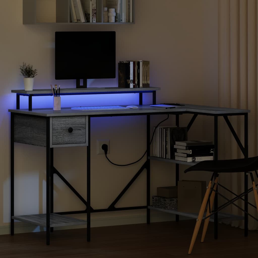 Table Grey Sonoma Oak 120 x 79 x 86.5 cm Engineered wood