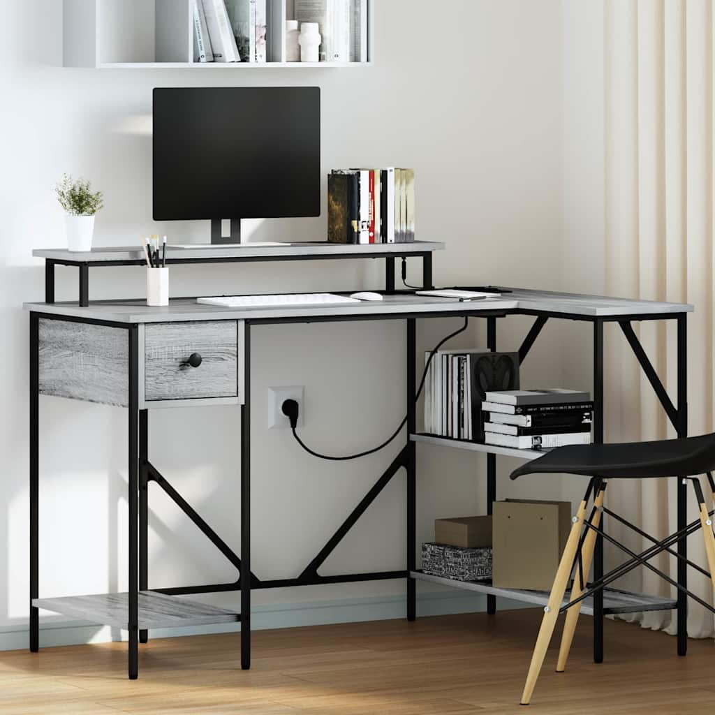 Table Grey Sonoma Oak 120 x 79 x 86.5 cm Engineered wood