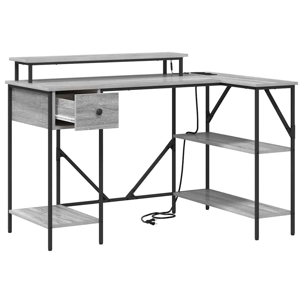 Table Grey Sonoma Oak 120 x 79 x 86.5 cm Engineered wood