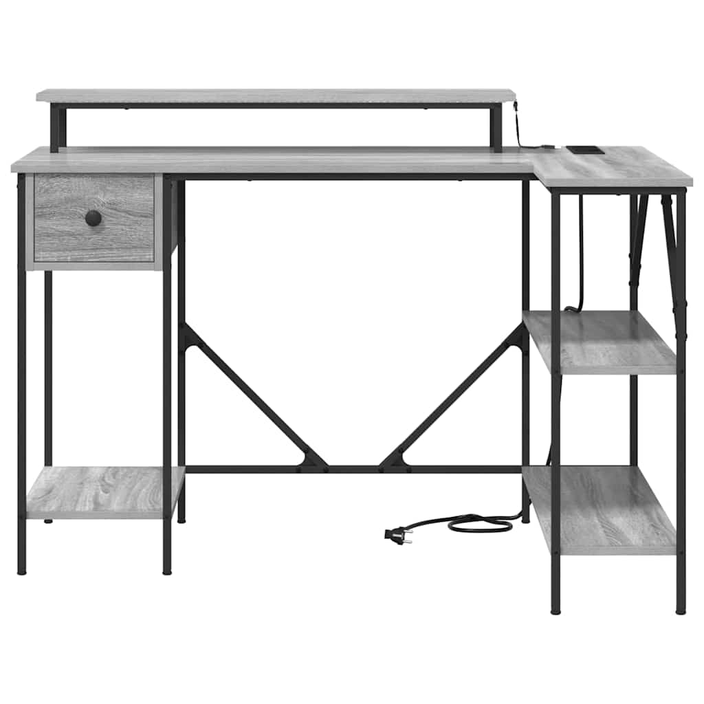 Table Grey Sonoma Oak 120 x 79 x 86.5 cm Engineered wood