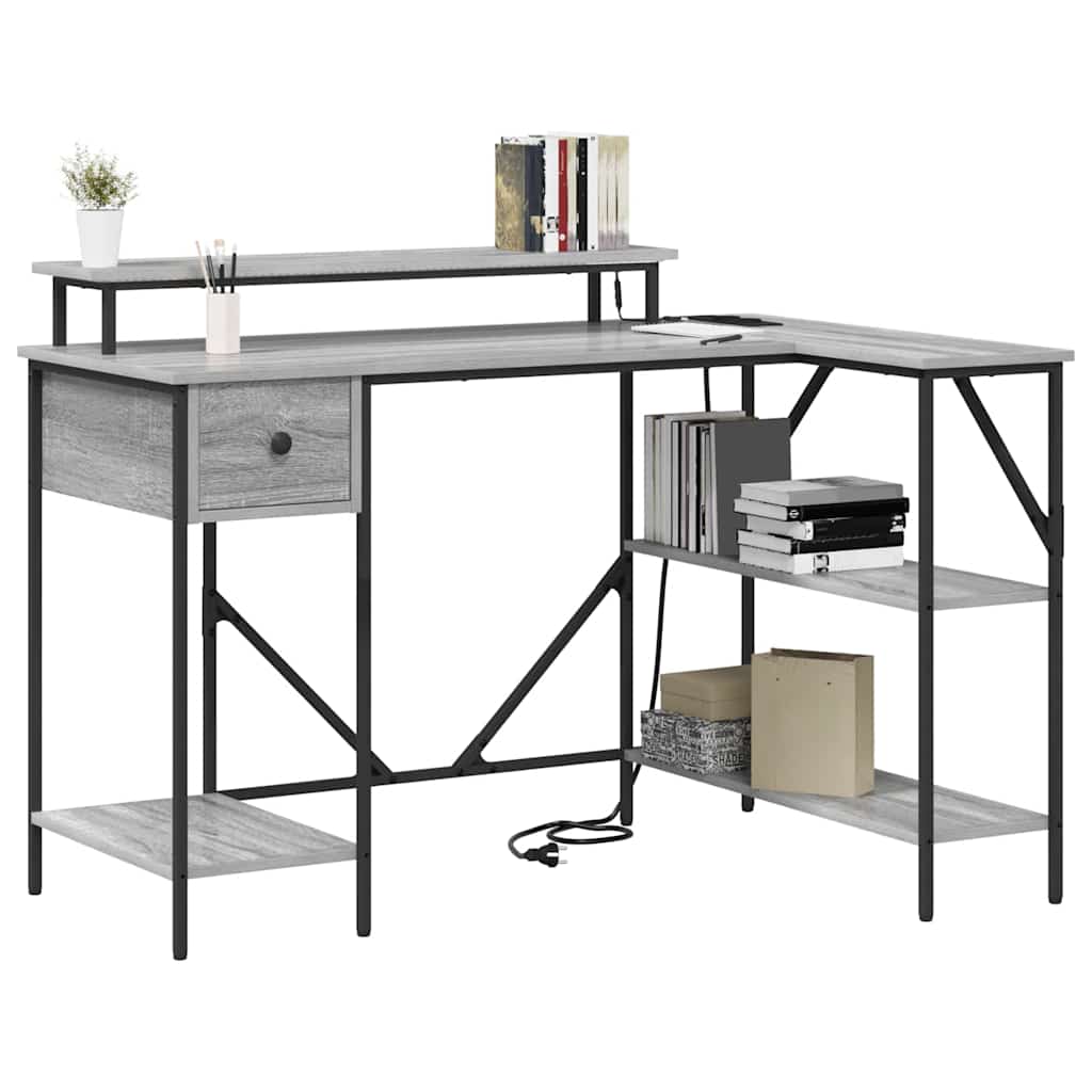 Table Grey Sonoma Oak 120 x 79 x 86.5 cm Engineered wood