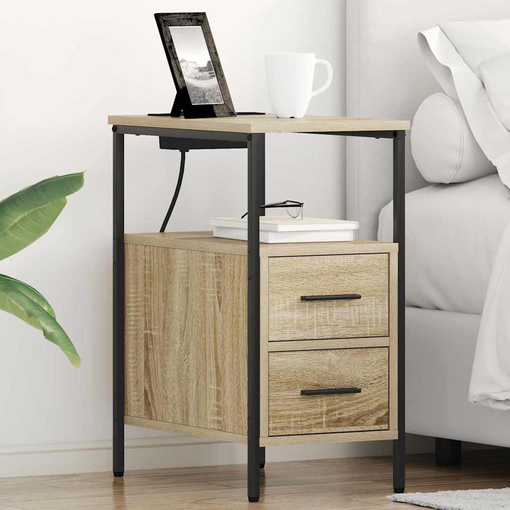 Bedside table with drawer Sonoma oak 30 x 48 x 61 cm
