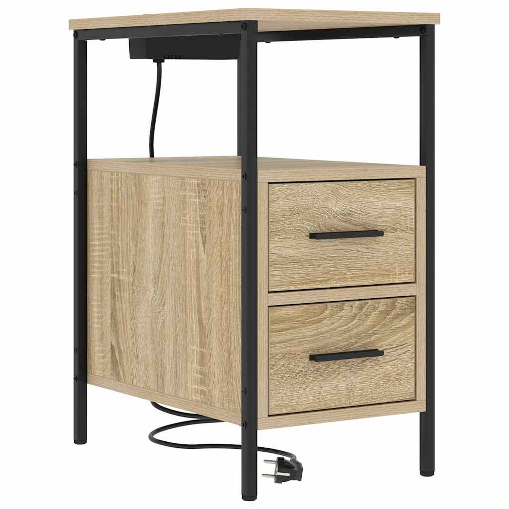 Bedside table with drawer Sonoma oak 30 x 48 x 61 cm