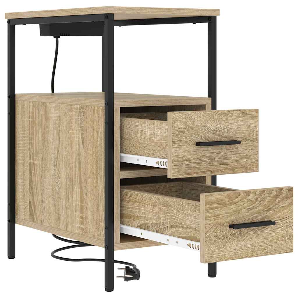 Bedside table with drawer Sonoma oak 30 x 48 x 61 cm