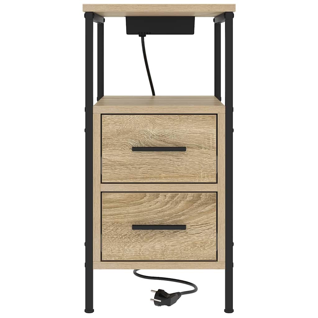 Bedside table with drawer Sonoma oak 30 x 48 x 61 cm