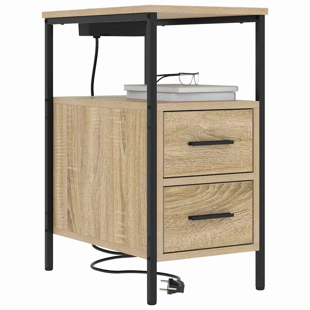 Bedside table with drawer Sonoma oak 30 x 48 x 61 cm
