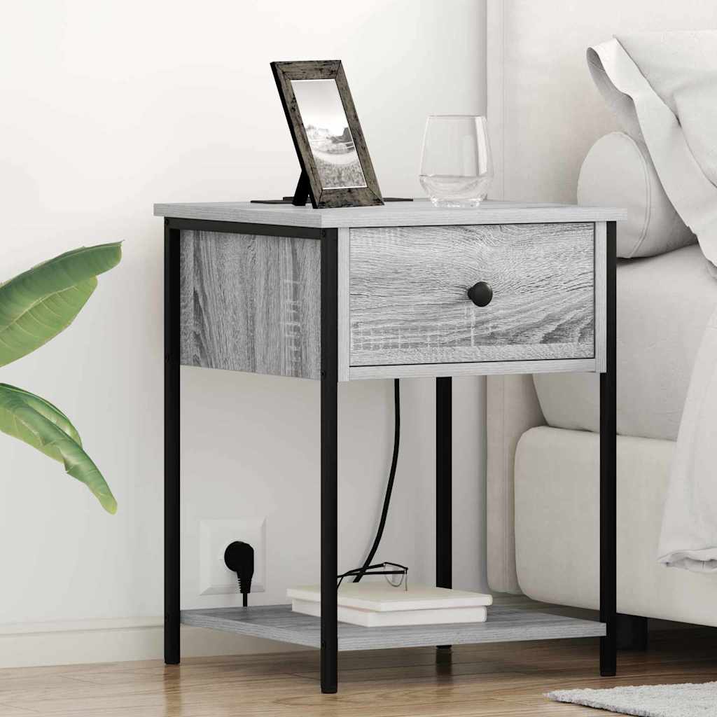 Bedside cabinet 2 pcs Grey sonoma oak 42 x 41 x 56 cm