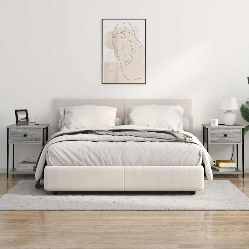 Bedside cabinet 2 pcs Grey sonoma oak 42 x 41 x 56 cm