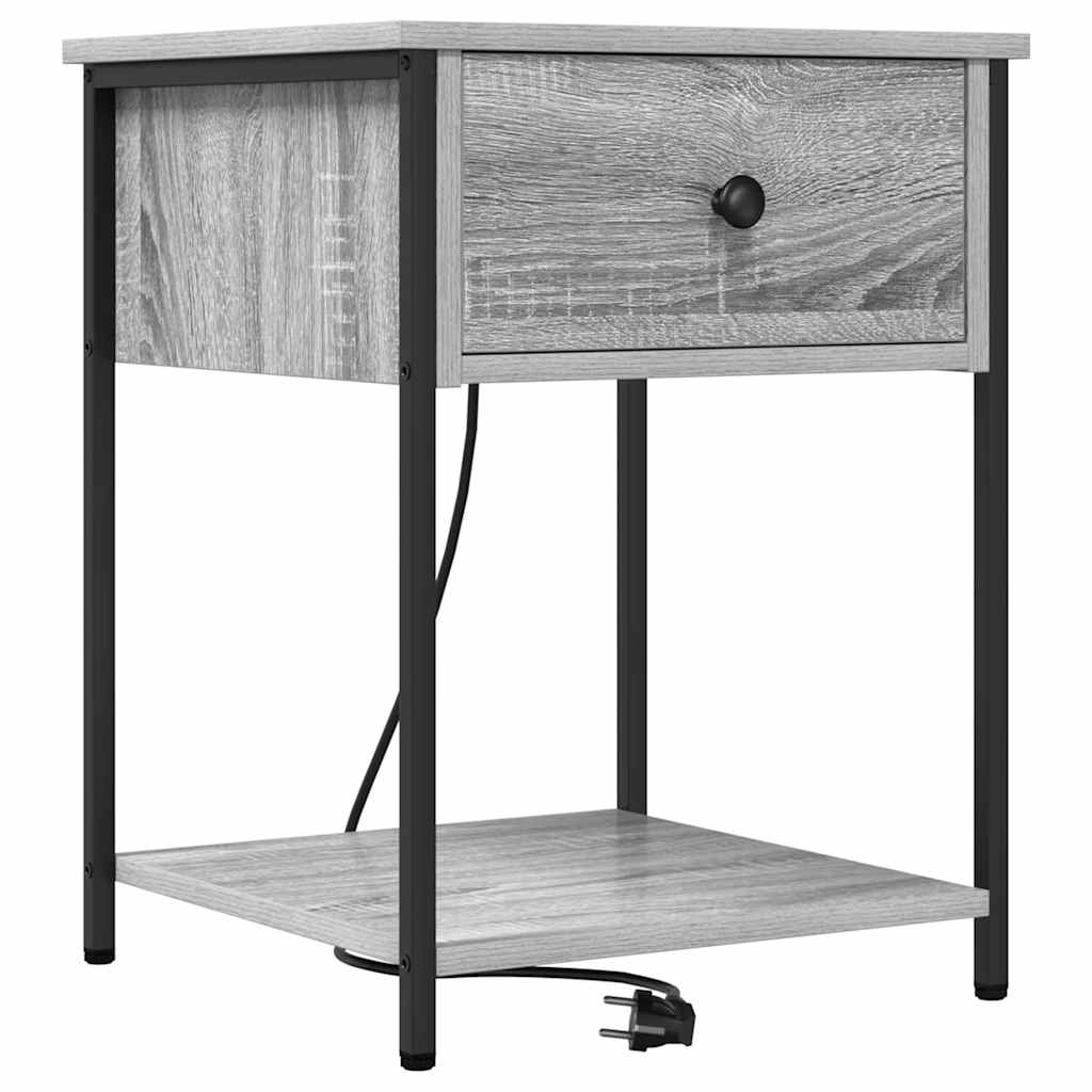 Bedside cabinet 2 pcs Grey sonoma oak 42 x 41 x 56 cm