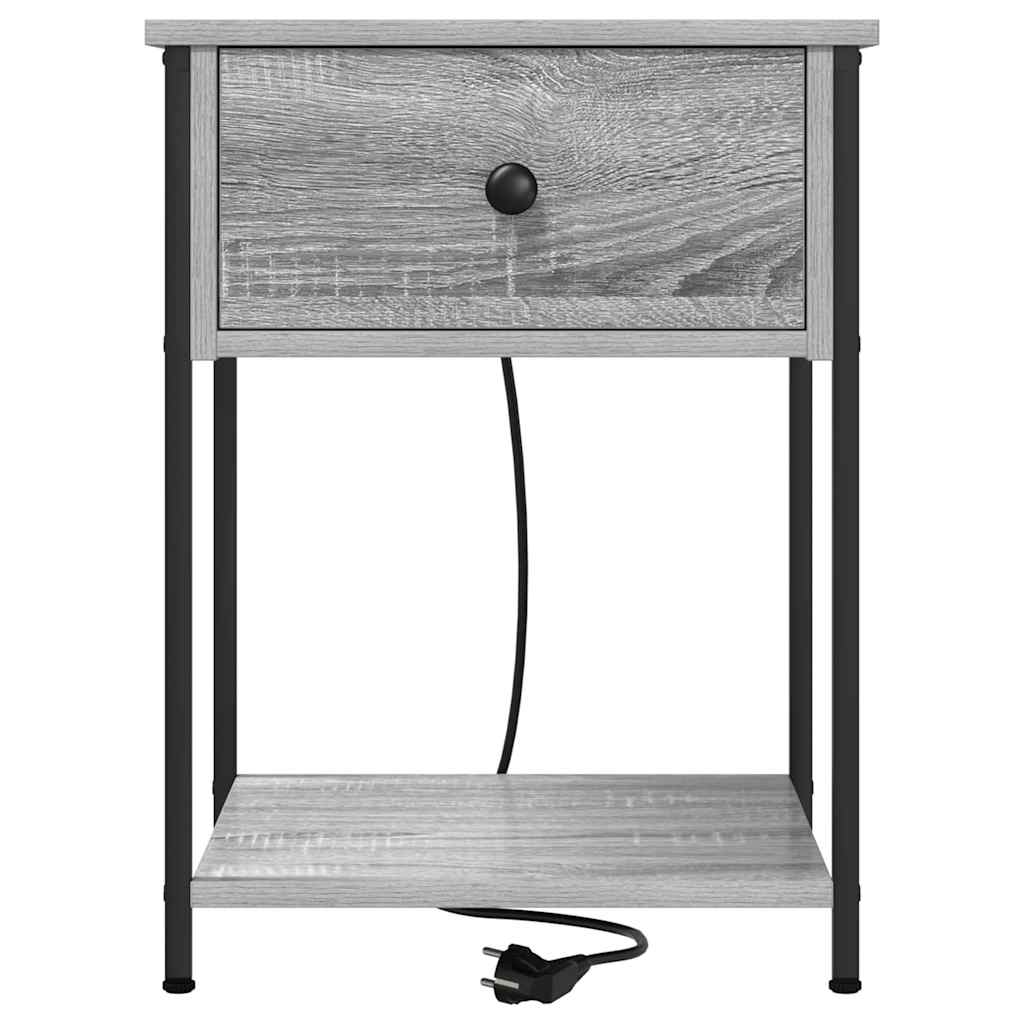 Bedside cabinet 2 pcs Grey sonoma oak 42 x 41 x 56 cm