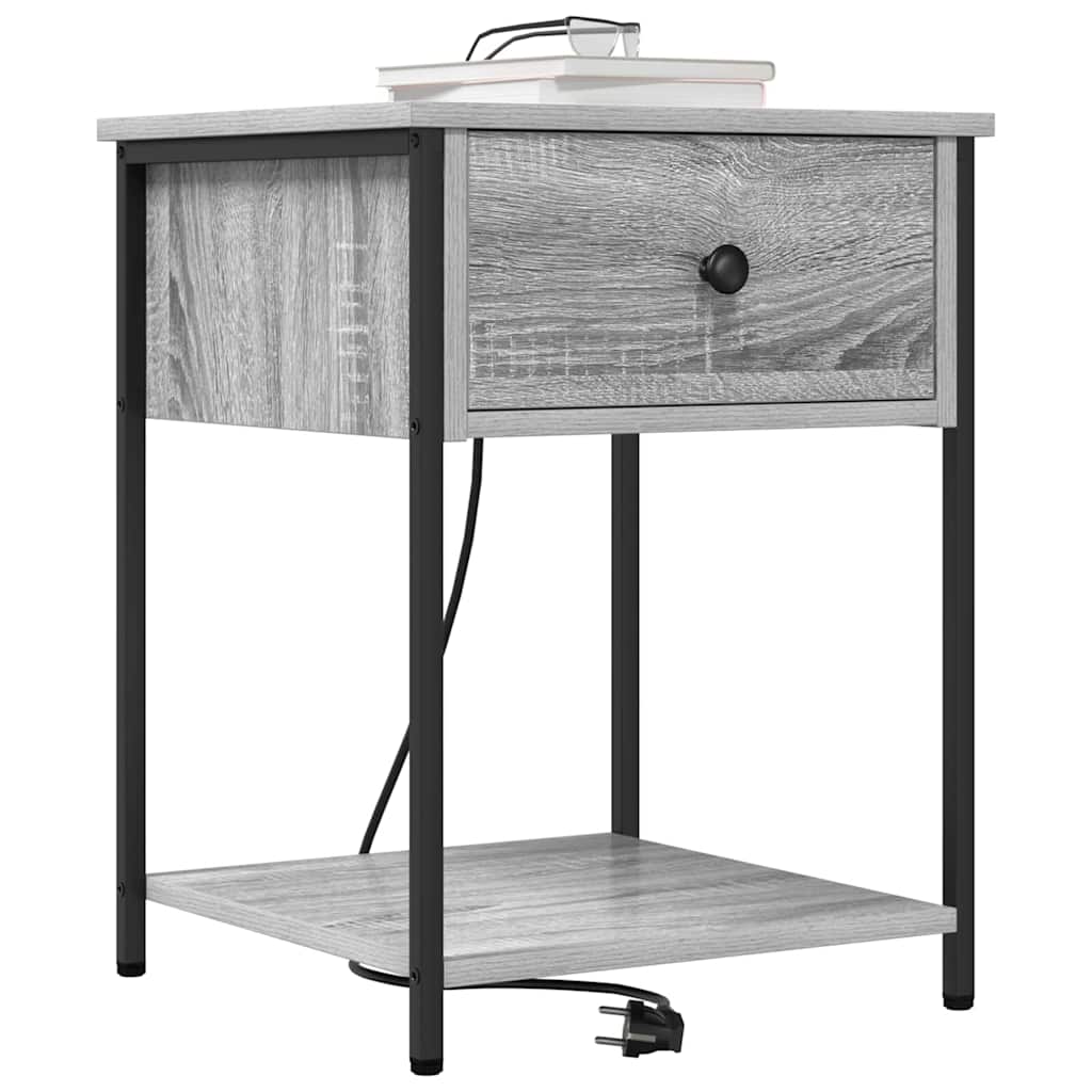 Bedside cabinet 2 pcs Grey sonoma oak 42 x 41 x 56 cm