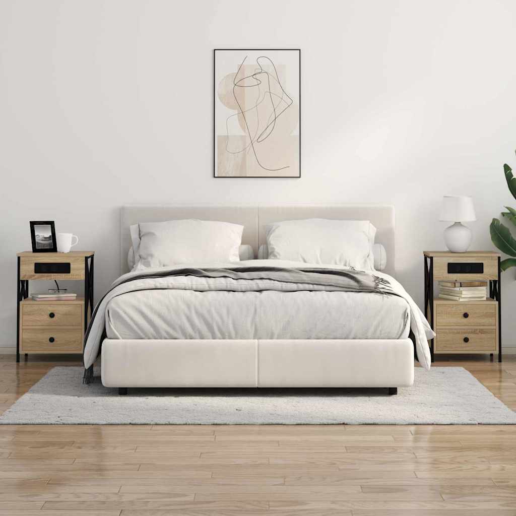 Šalia lovos spintelė 2 pcs Sonoma ąžuolas 40 x 31 x 60 cm