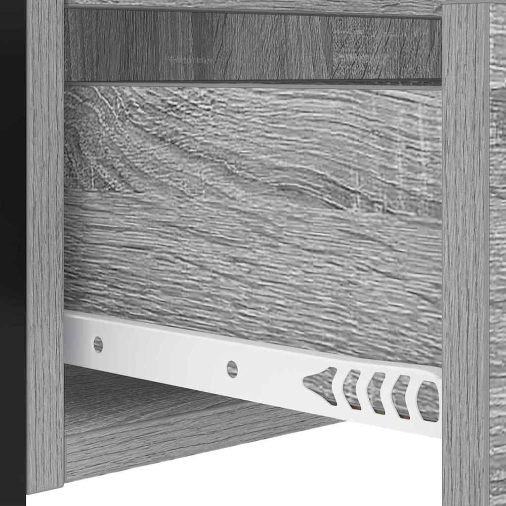 Šalia lovos spintelė 2 pcs Pilkas Sonoma 40 x 31 x 60 cm