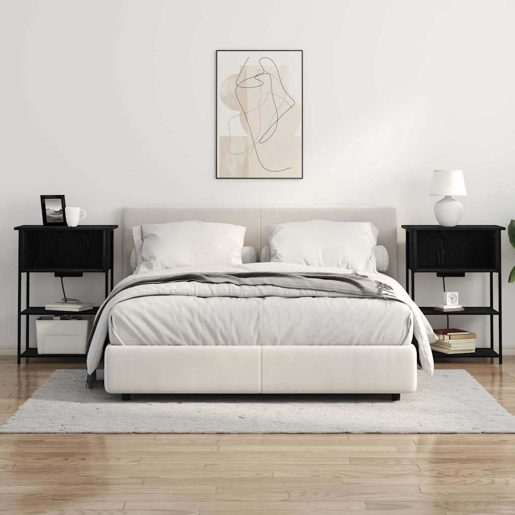 Šalia lovos spintelė Juodas ąžuolas 55 x 31 x 76 cm