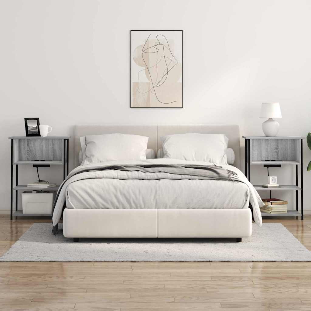 Šalia lovos spintelė Pilkas Sonoma 55 x 31 x 76 cm