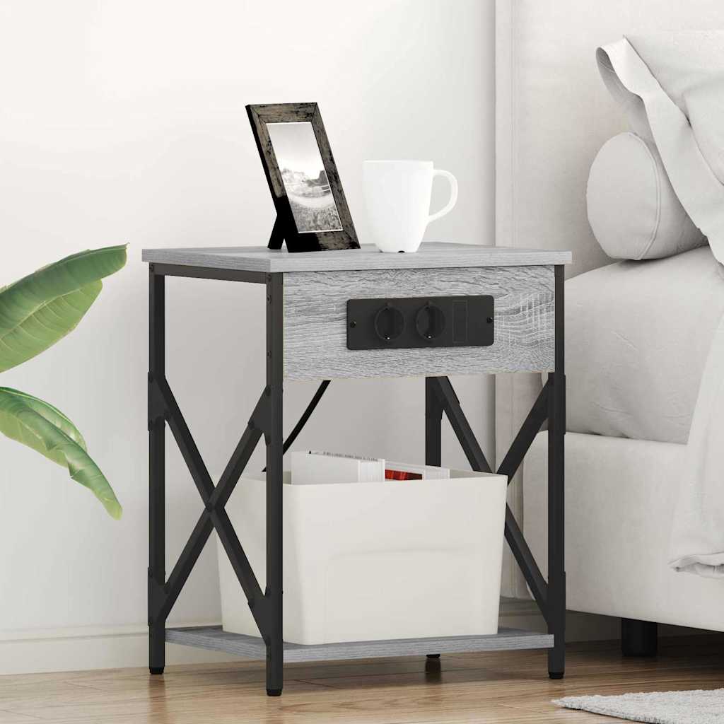 Nightstand Gray Sonoma 41 x 31 x 51 cm