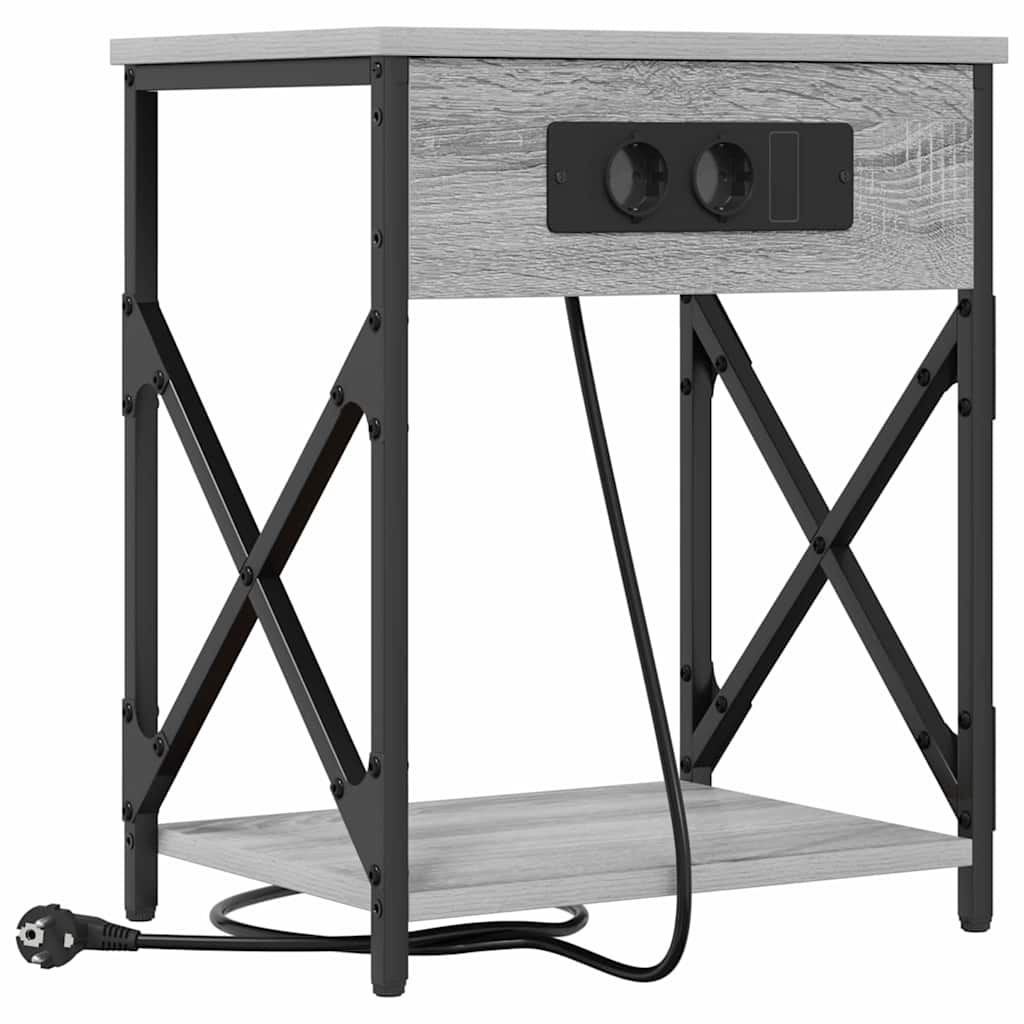 Nightstand Gray Sonoma 41 x 31 x 51 cm