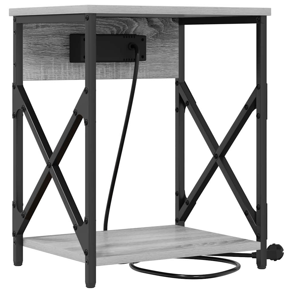 Nightstand Gray Sonoma 41 x 31 x 51 cm