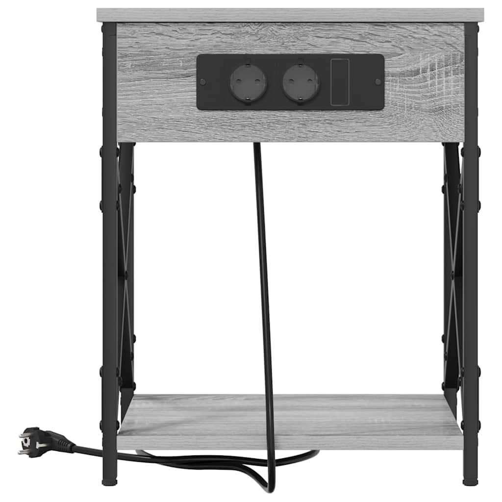 Nightstand Gray Sonoma 41 x 31 x 51 cm