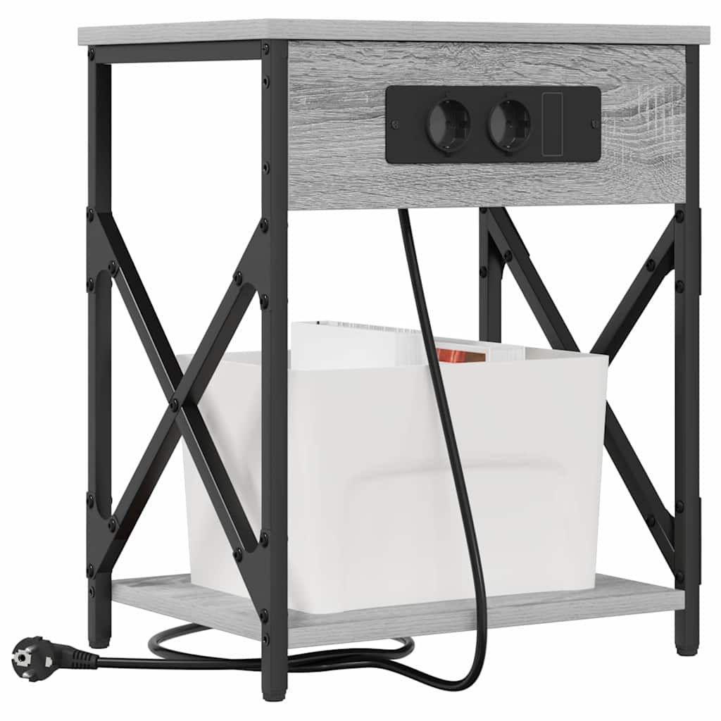 Nightstand Gray Sonoma 41 x 31 x 51 cm