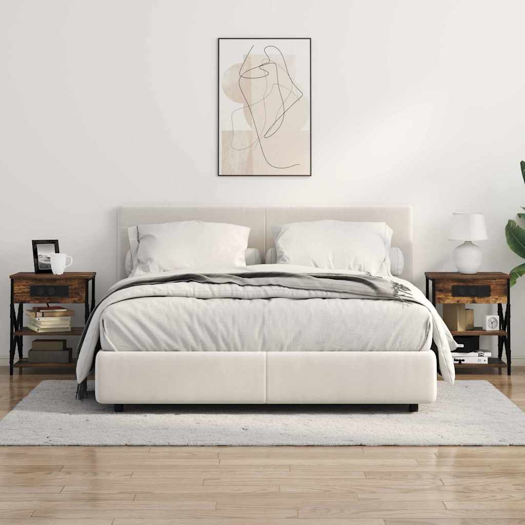 Šalia lovos spintelė 2 pcs Rūkyta ąžuolas 41 x 31 x 51 cm
