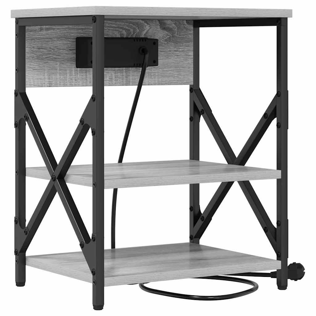 Bedside cabinet with shelf Grey Sonoma 41 x 31 x 51 cm