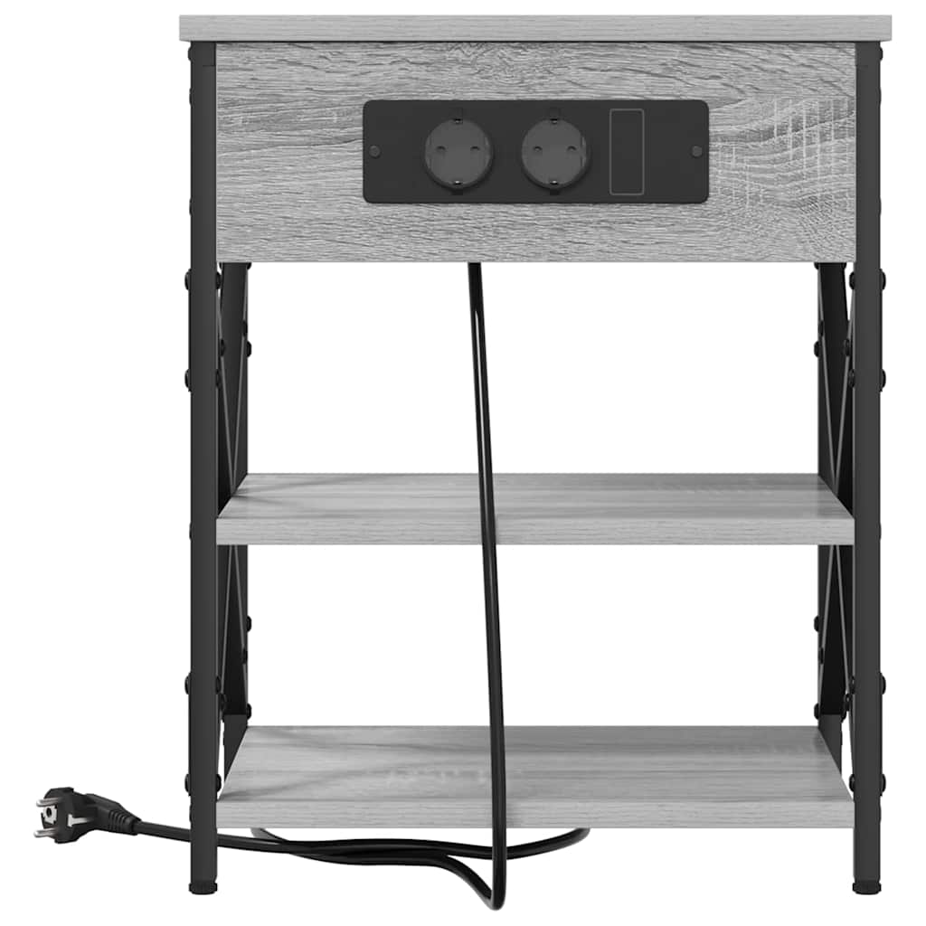 Bedside cabinet with shelf Grey Sonoma 41 x 31 x 51 cm