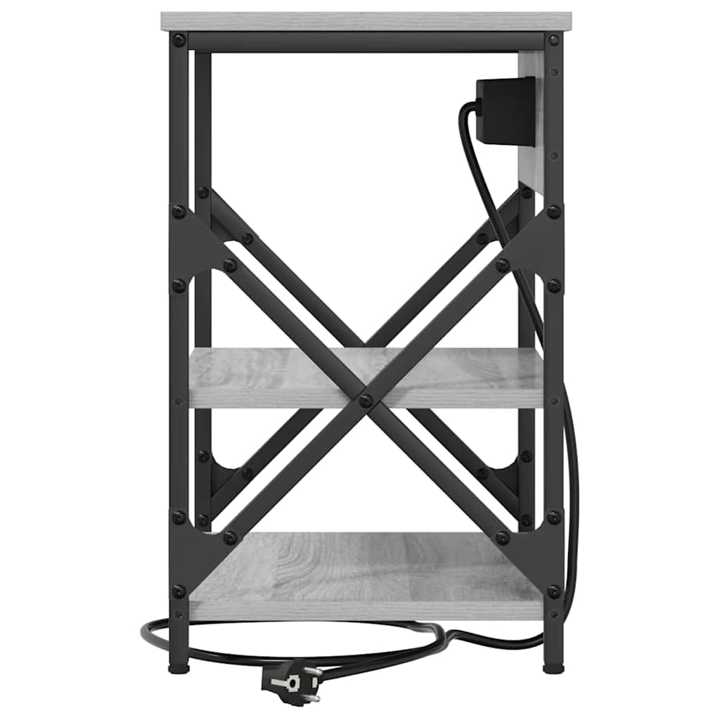 Bedside cabinet with shelf Grey Sonoma 41 x 31 x 51 cm