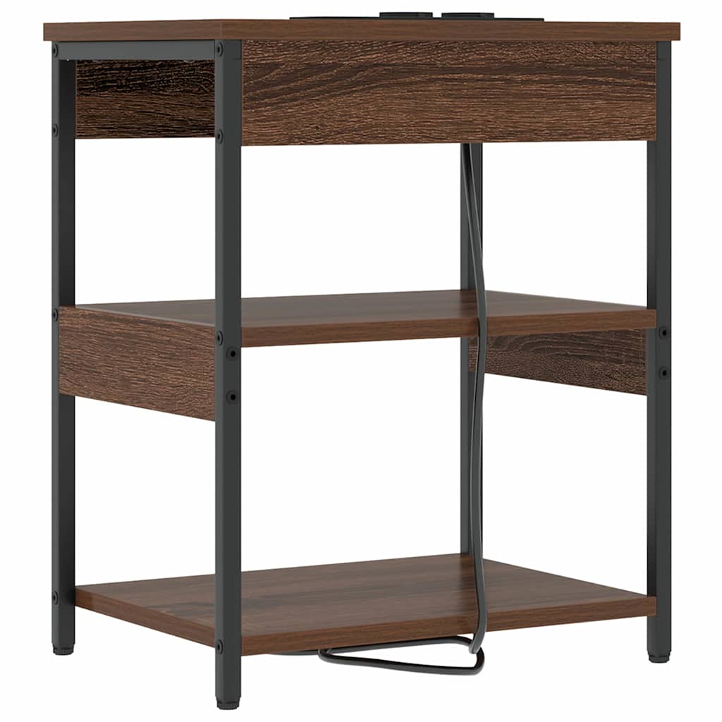 Bedside cabinet Brown oak 41 x 31 x 51 cm