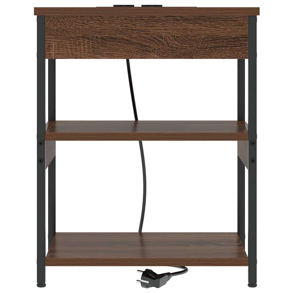 Bedside cabinet Brown oak 41 x 31 x 51 cm
