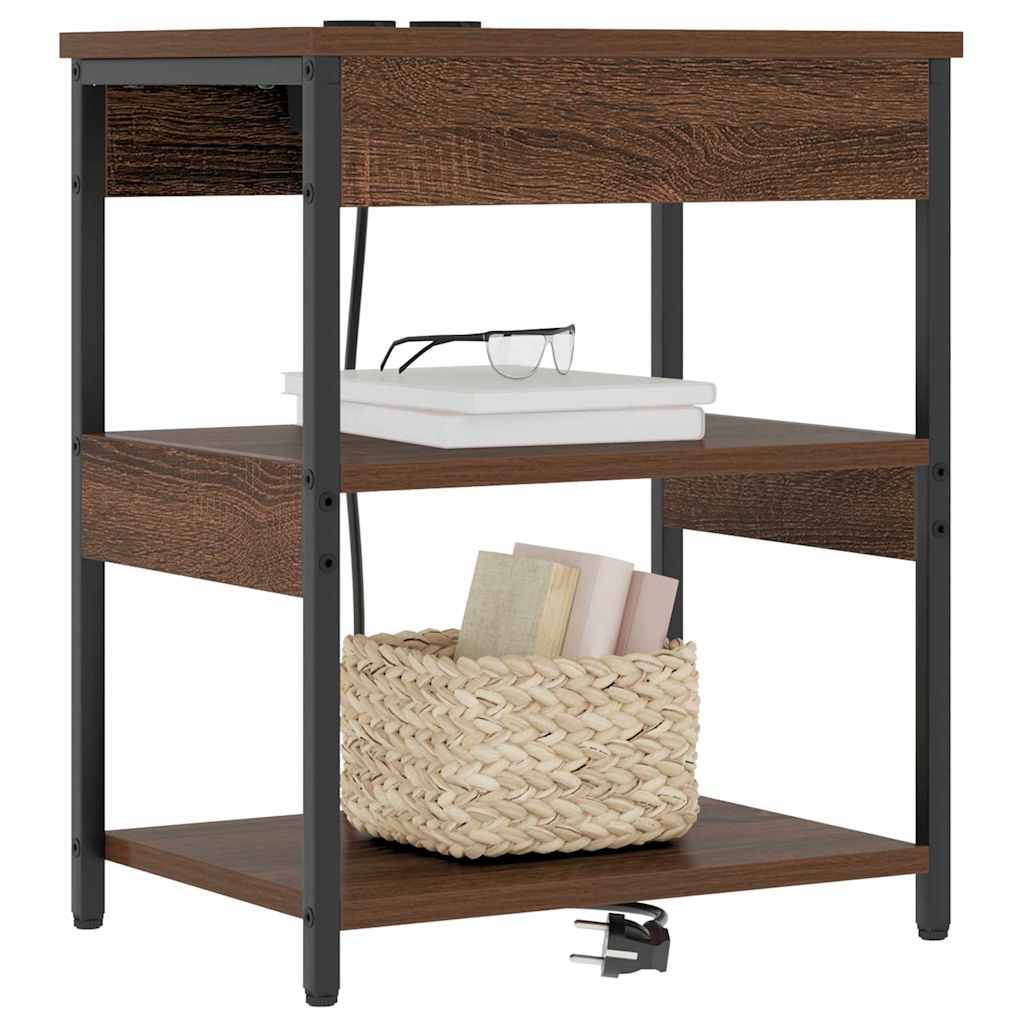 Bedside cabinet Brown oak 41 x 31 x 51 cm
