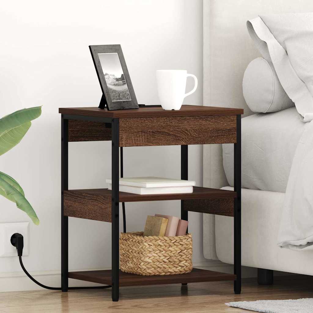 Bedside cabinet 2 pcs Brown oak 41 x 31 x 51 cm