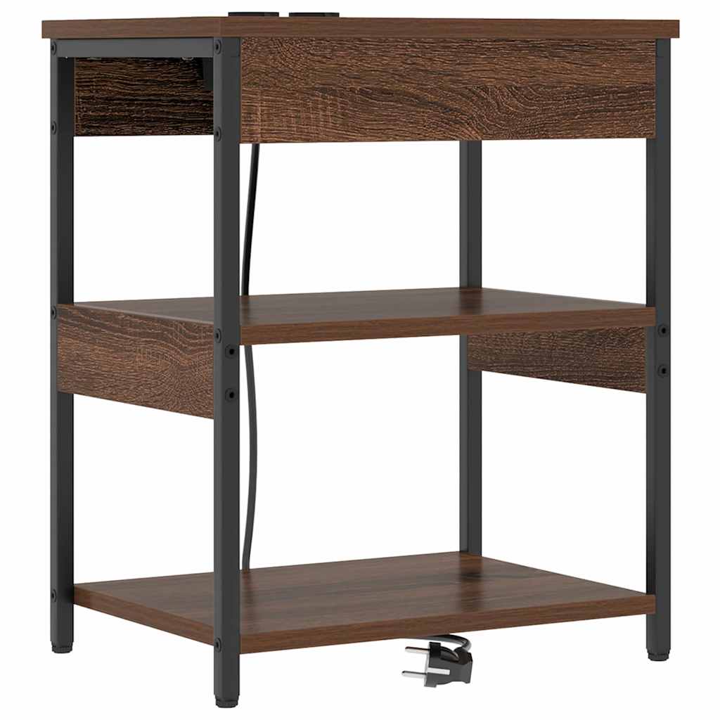 Bedside cabinet 2 pcs Brown oak 41 x 31 x 51 cm