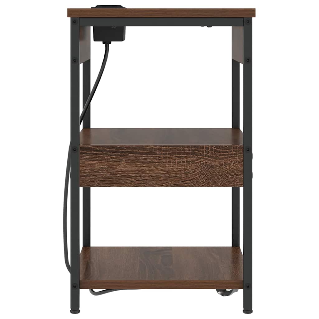 Bedside cabinet 2 pcs Brown oak 41 x 31 x 51 cm