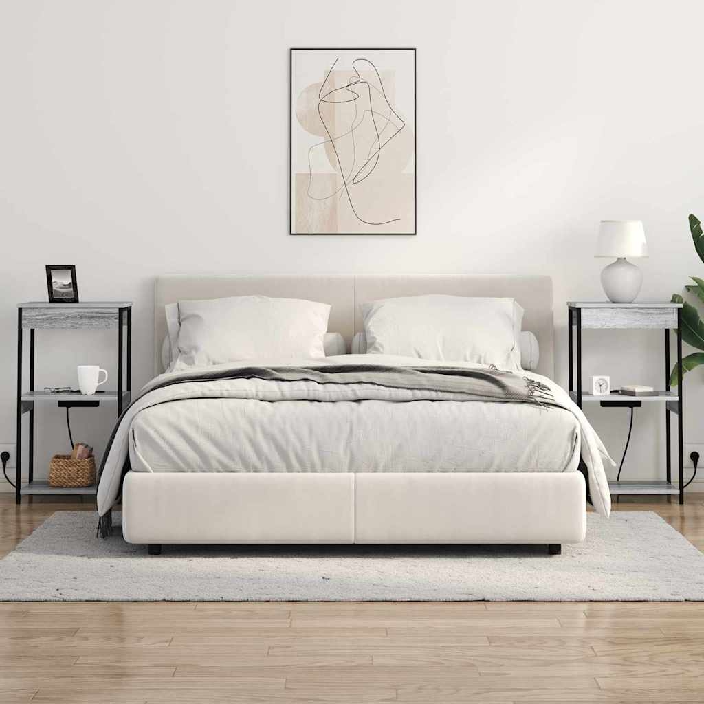 Šalia lovos spintelė su lentyna Pilkas Sonoma 41 x 31 x 76 cm