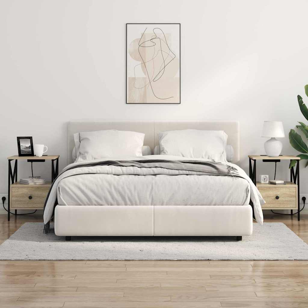Šalia lovos spintelė 2 pcs Sonoma ąžuolas 41,5 x 40,5 x 55 cm