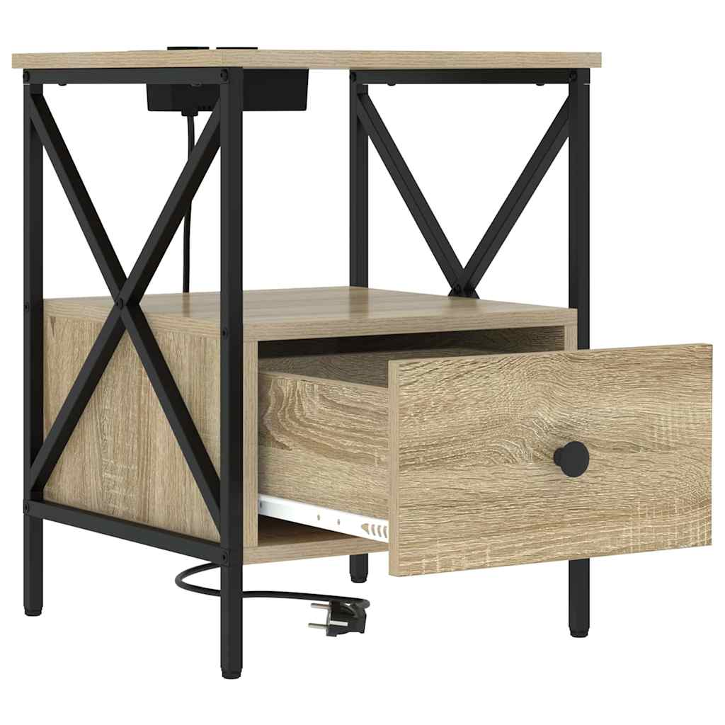 Šalia lovos spintelė 2 pcs Sonoma ąžuolas 41,5 x 40,5 x 55 cm