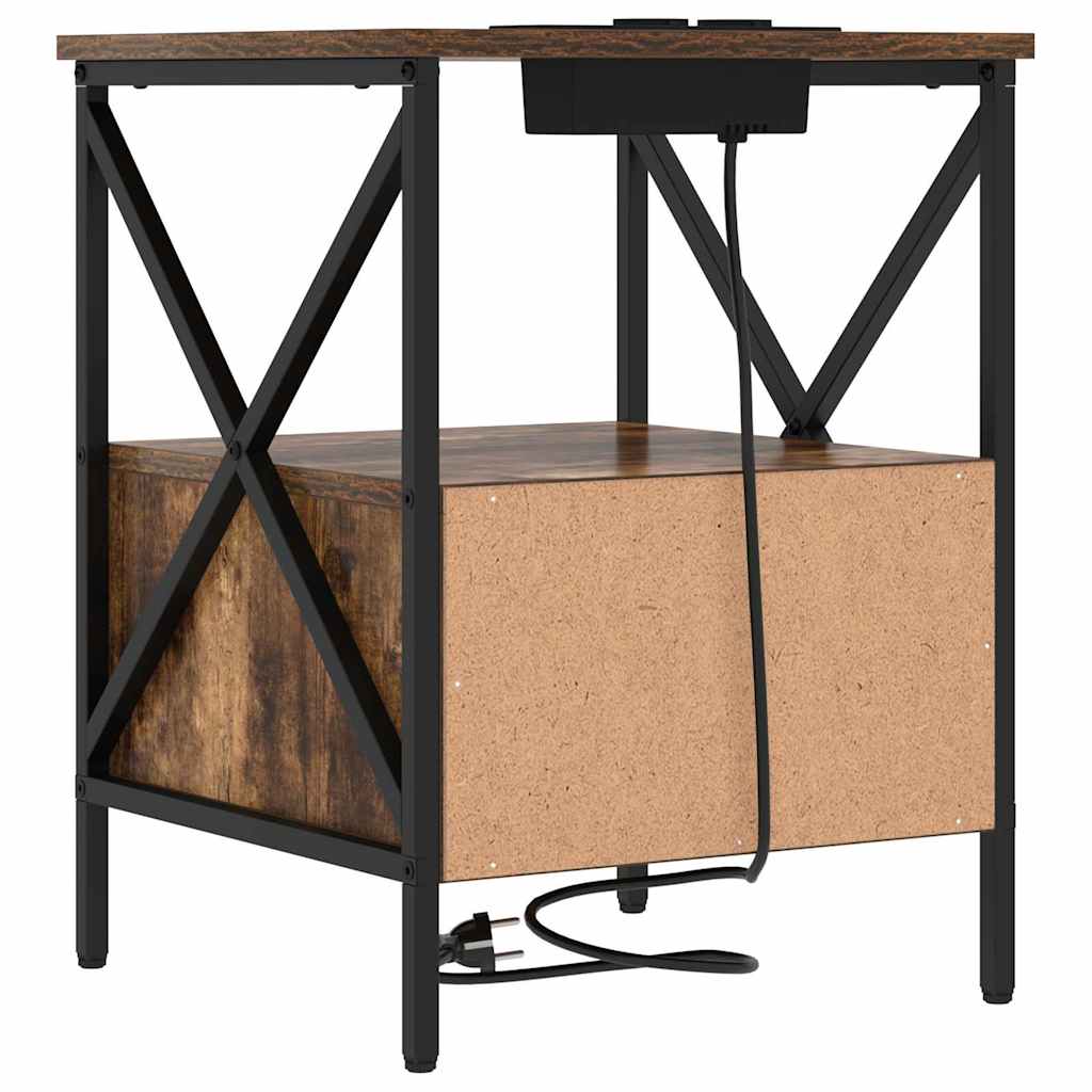 Bedside cabinet Smoked oak 41.5 x 40.5 x 55 cm