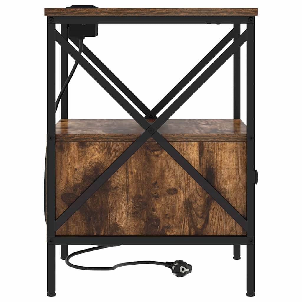Bedside cabinet Smoked oak 41.5 x 40.5 x 55 cm