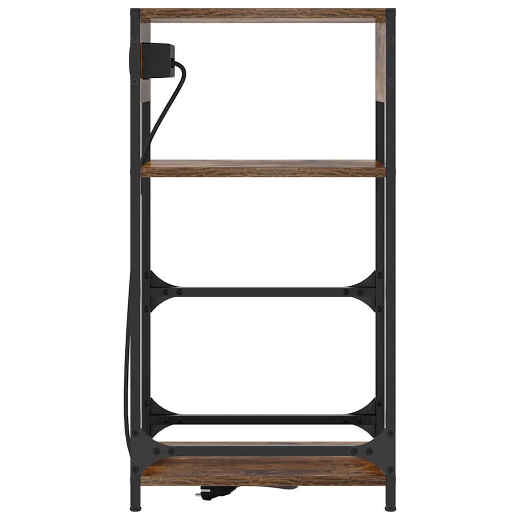 Bedside Cabinet Smoked Oak 40 x 27 x 76 cm