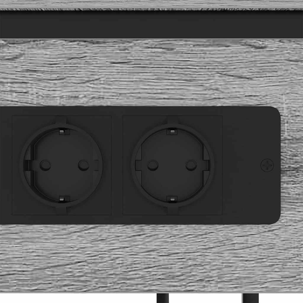 Bedside Cabinet Grey Sonoma 41 x 28 x 76 cm
