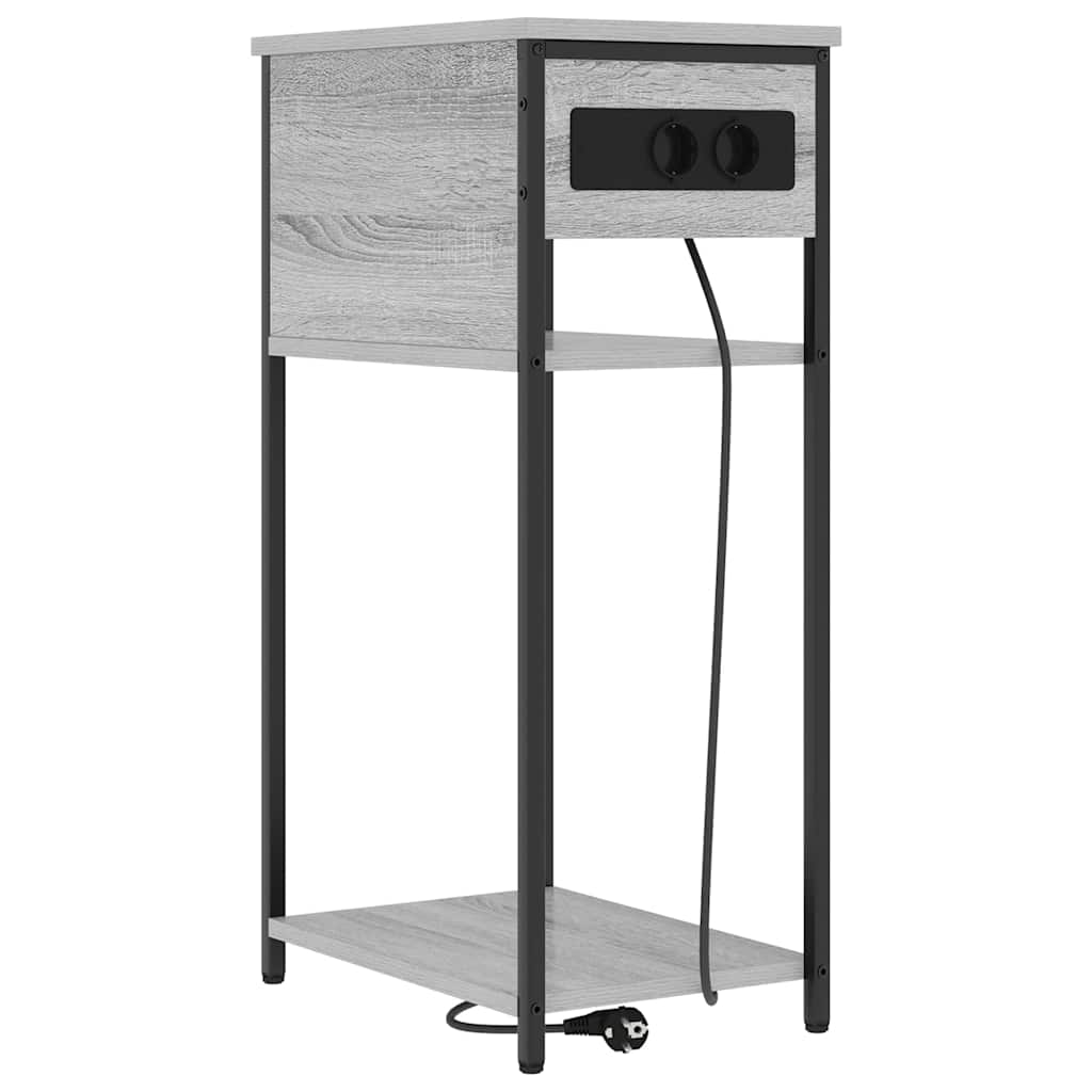 Bedside Cabinet Grey Sonoma 41 x 28 x 76 cm