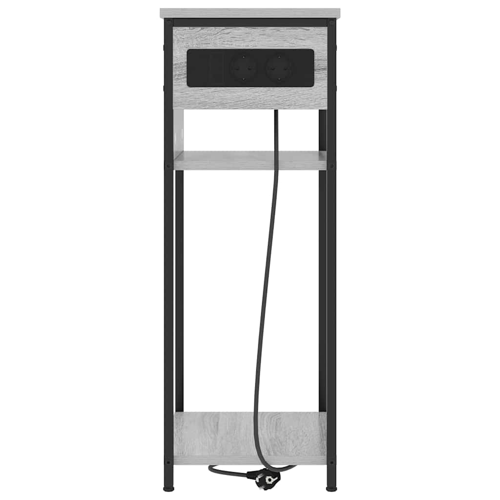 Bedside Cabinet Grey Sonoma 41 x 28 x 76 cm