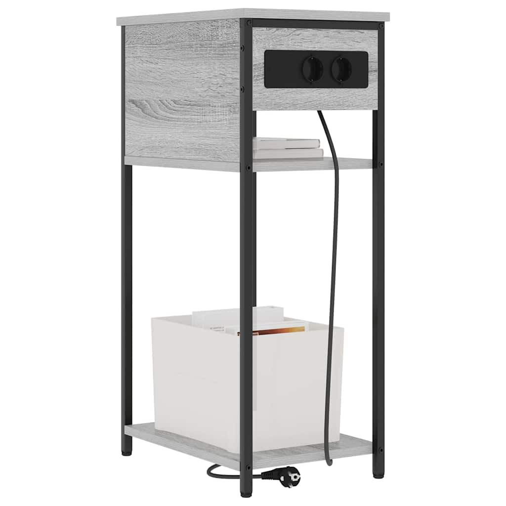 Bedside Cabinet Grey Sonoma 41 x 28 x 76 cm